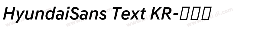 HyundaiSans Text KR字体转换